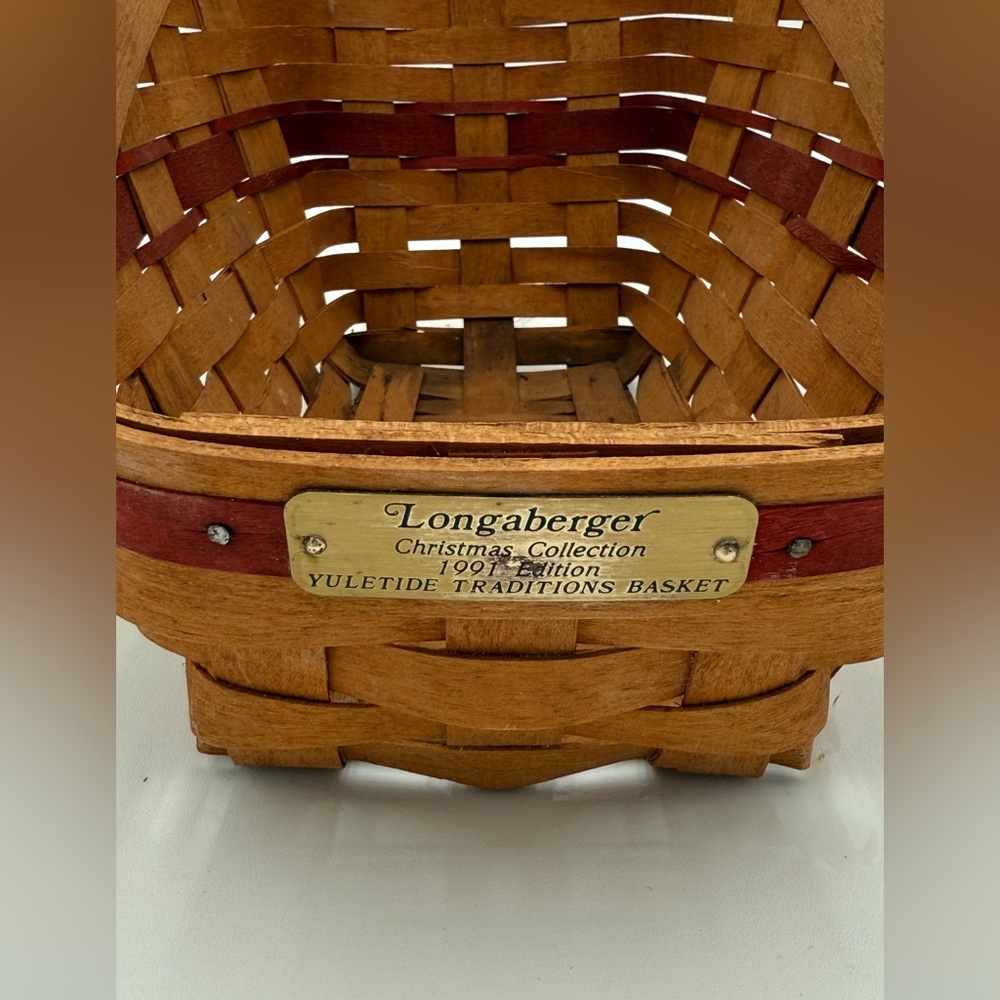 LONGABERGER YULETIDE TRADITIONS BASKET DBL HANDLES 1991 - Picture 2 of 9